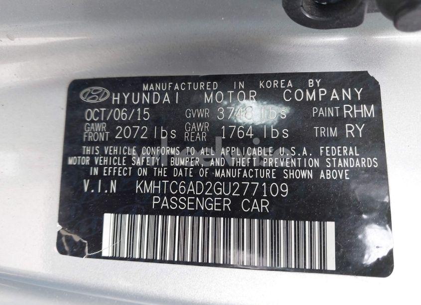 Photo 9 of 2016 Hyundai Veloster (VIN KMHTC6AD2GU277109)