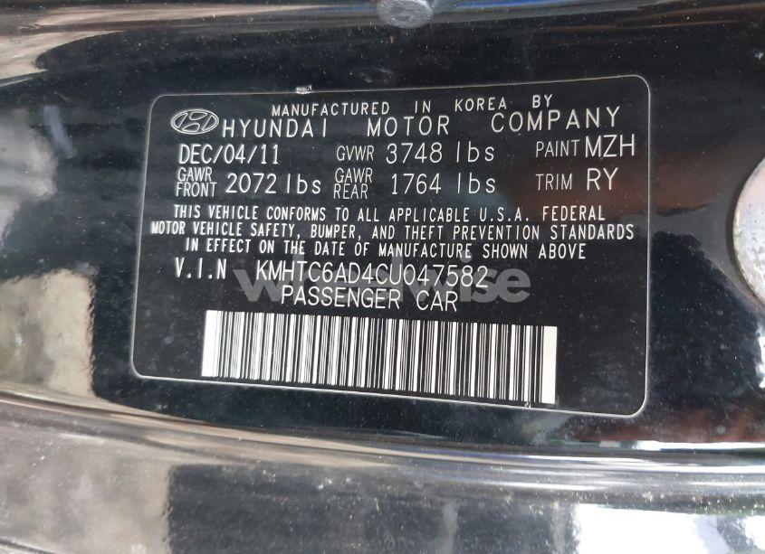 Photo 9 of 2012 Hyundai Veloster BASE W/GRAY (VIN KMHTC6AD4CU047582)