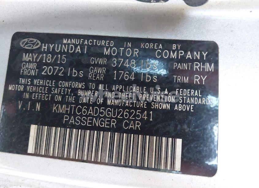 Photo 9 of 2016 Hyundai Veloster (VIN KMHTC6AD5GU262541)