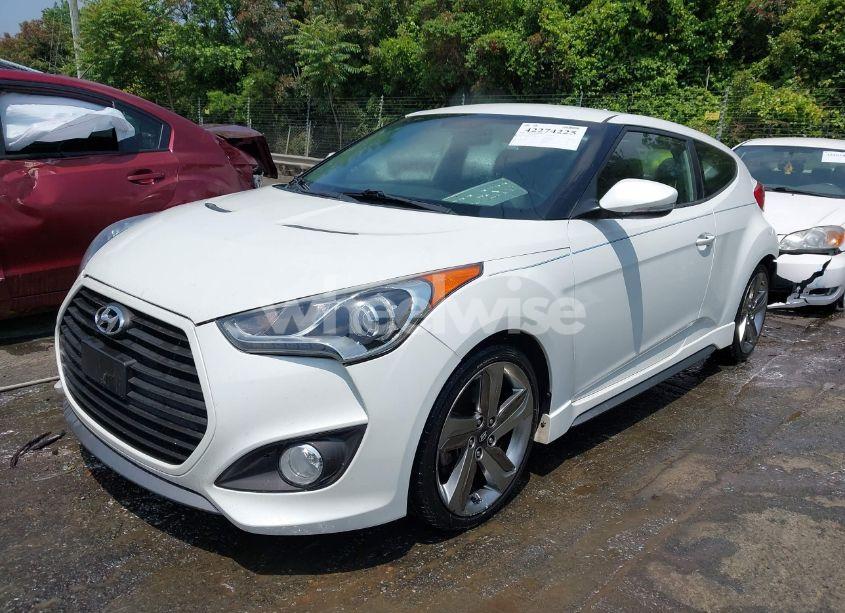 Photo 2 of 2013 Hyundai Veloster TURBO W/BLUE (VIN KMHTC6AE0DU137922)