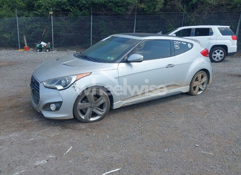 Photo 2 of 2013 Hyundai Veloster TURBO W/BLUE (VIN KMHTC6AE1DU177023)