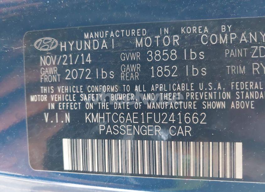 Photo 9 of 2015 Hyundai Veloster TURBO (VIN KMHTC6AE1FU241662)