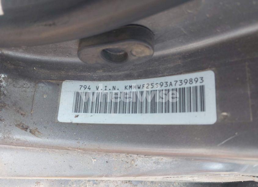 Photo 9 of 2003 Hyundai Sonata (VIN KMHWF25S93A739893)