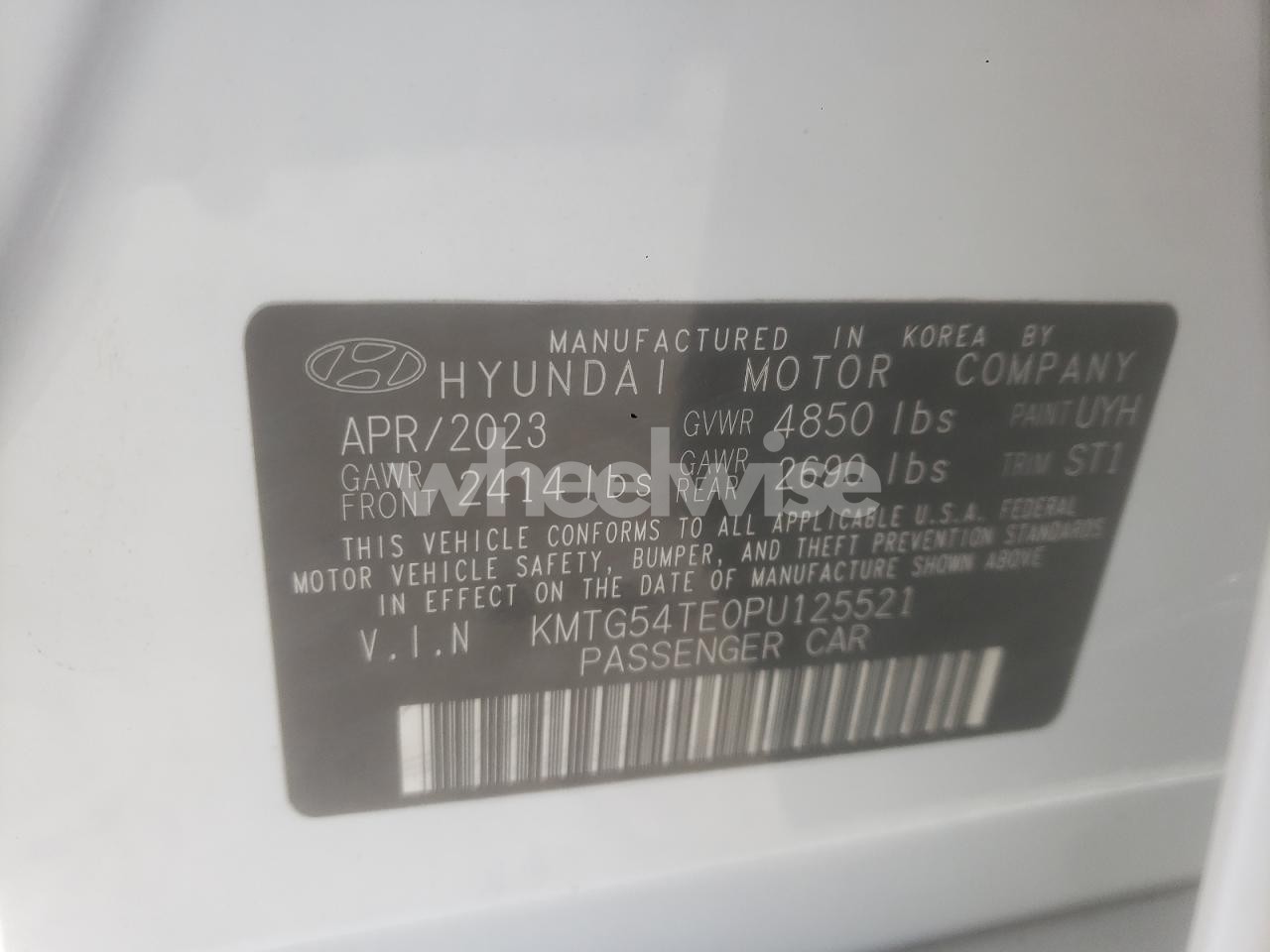 Photo 12 of 2023 GENESIS G70 BASE (VIN KMTG54TE0PU125521)