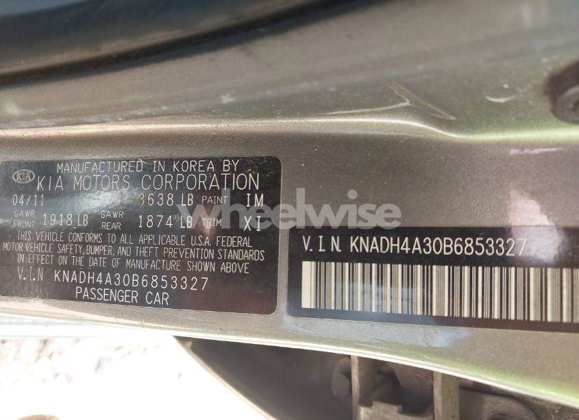 Photo 9 of 2011 Kia Rio LX (VIN KNADH4A30B6853327)