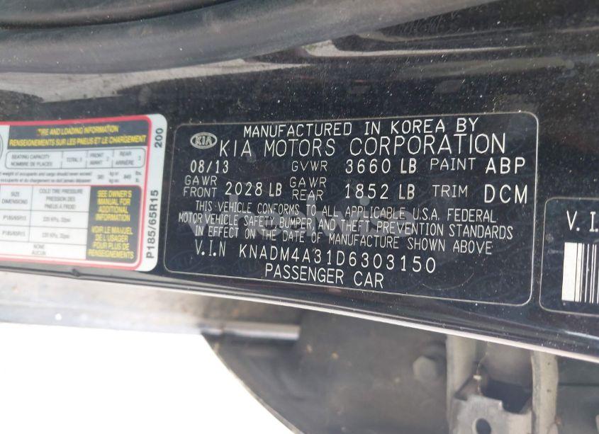 Photo 9 of 2013 Kia Rio LX (VIN KNADM4A31D6303150)