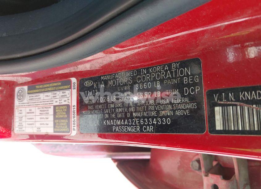 Photo 9 of 2014 Kia Rio LX (VIN KNADM4A32E6334330)