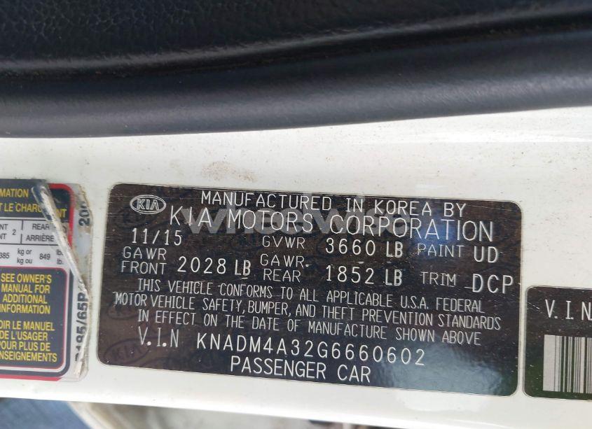 Photo 9 of 2016 Kia Rio LX (VIN KNADM4A32G6660602)