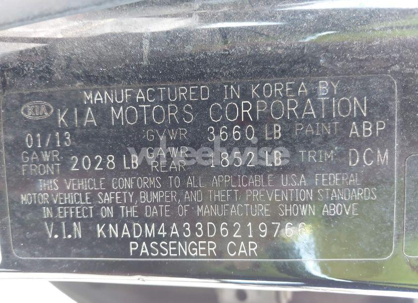 Photo 9 of 2013 Kia Rio LX (VIN KNADM4A33D6219766)