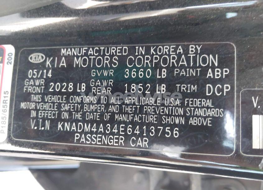 Photo 9 of 2014 Kia Rio LX (VIN KNADM4A34E6413756)