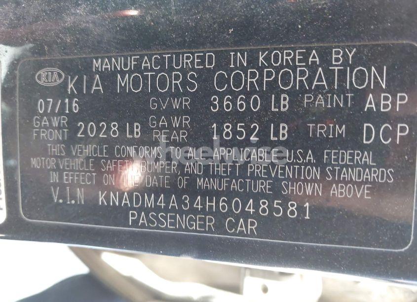 Photo 9 of 2017 Kia Rio LX (VIN KNADM4A34H6048581)