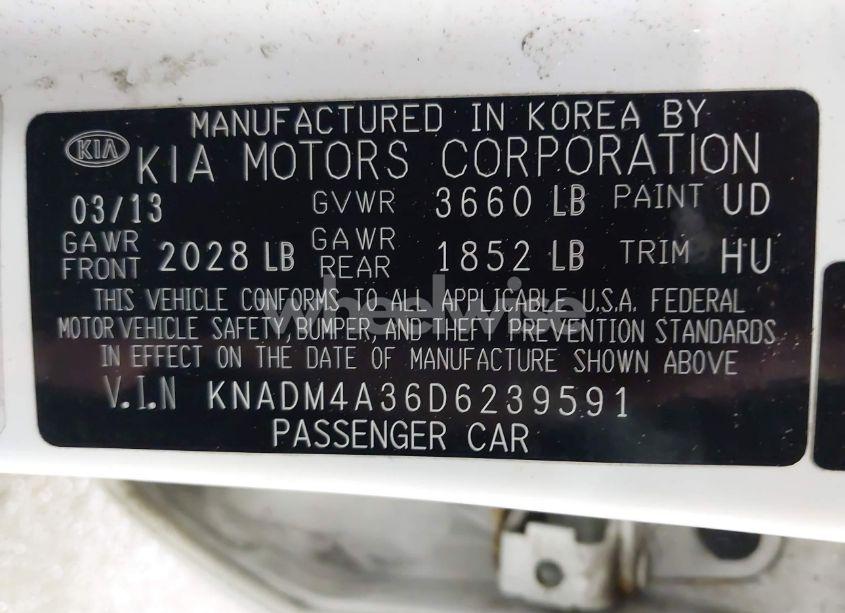 Photo 9 of 2013 Kia Rio LX (VIN KNADM4A36D6239591)