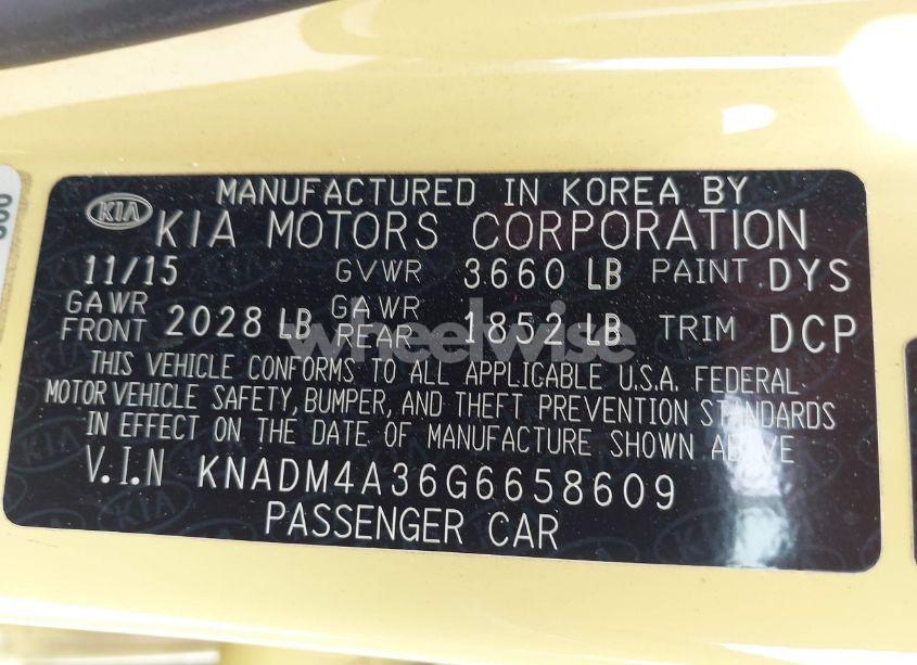 Photo 9 of 2016 Kia Rio LX (VIN KNADM4A36G6658609)