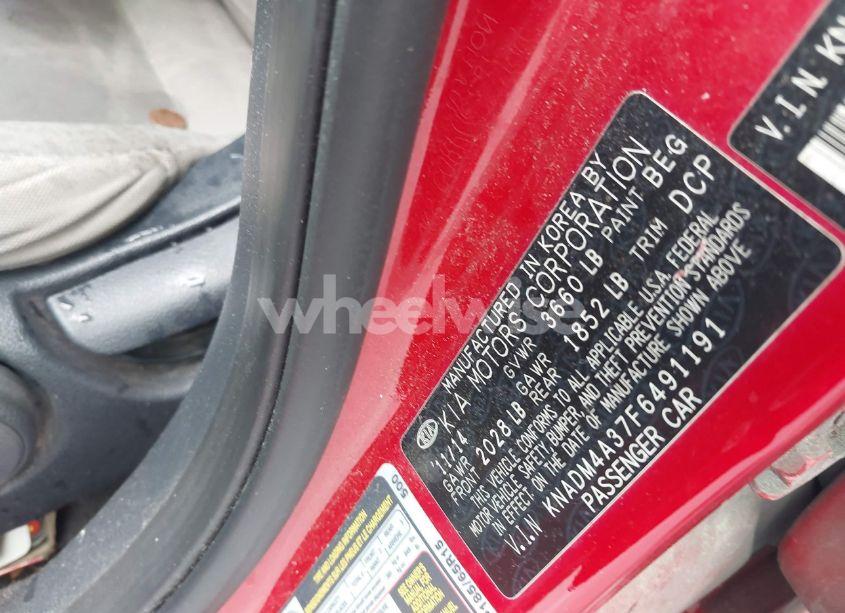 Photo 9 of 2015 Kia Rio LX (VIN KNADM4A37F6491191)