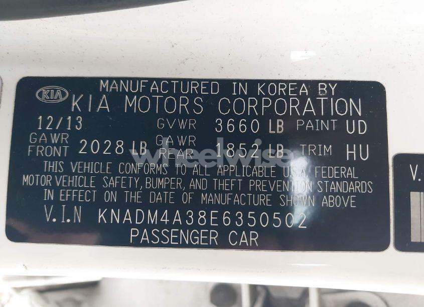 Photo 9 of 2014 Kia Rio LX (VIN KNADM4A38E6350502)