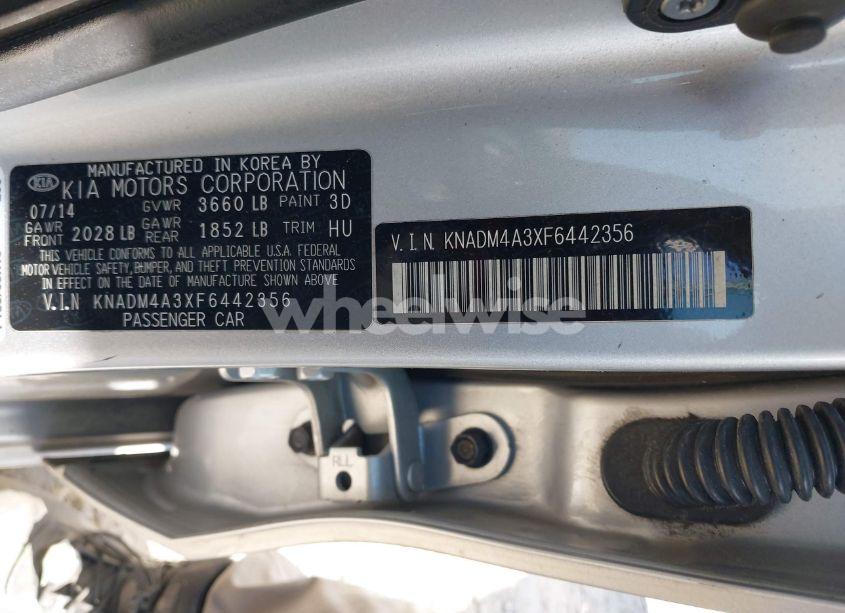 Photo 9 of 2015 Kia Rio LX (VIN KNADM4A3XF6442356)