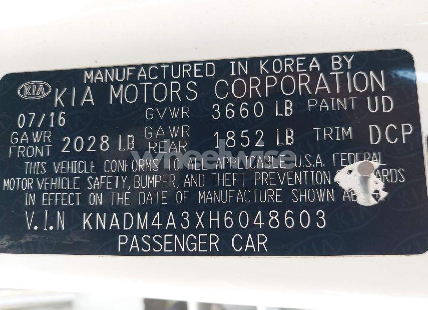 Photo 9 of 2017 Kia Rio LX (VIN KNADM4A3XH6048603)