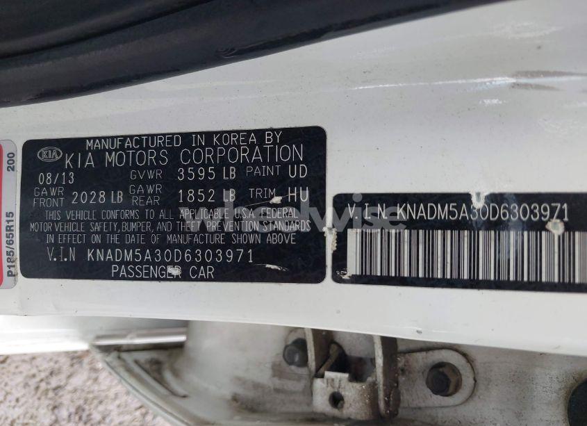 Photo 9 of 2013 Kia Rio LX (VIN KNADM5A30D6303971)