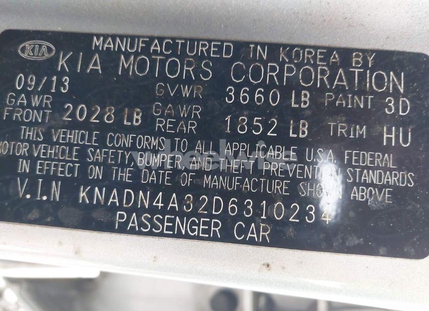 Photo 9 of 2013 Kia Rio EX (VIN KNADN4A32D6310234)