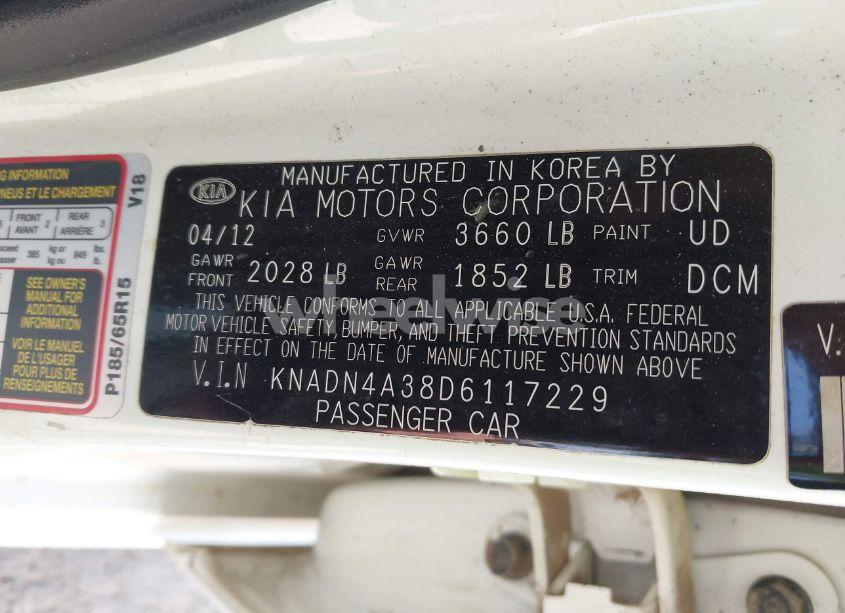 Photo 9 of 2013 Kia Rio EX (VIN KNADN4A38D6117229)