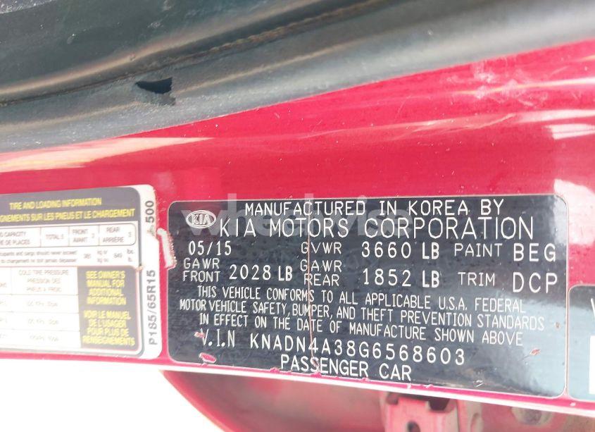 Photo 9 of 2016 Kia Rio EX (VIN KNADN4A38G6568603)