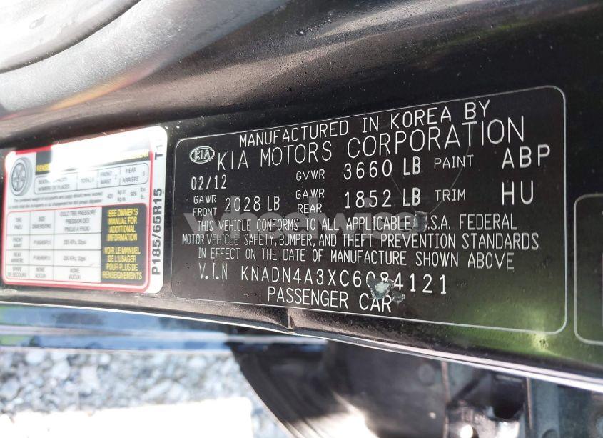 Photo 9 of 2012 Kia Rio EX (VIN KNADN4A3XC6084121)