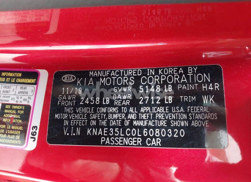 Photo 9 of 2020 Kia Stinger GT (VIN KNAE35LC0L6080320)