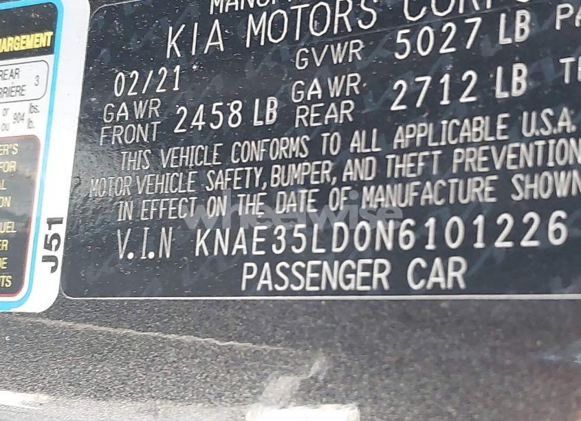 Photo 9 of 2022 Kia Stinger GT-LINE (VIN KNAE35LD0N6101226)