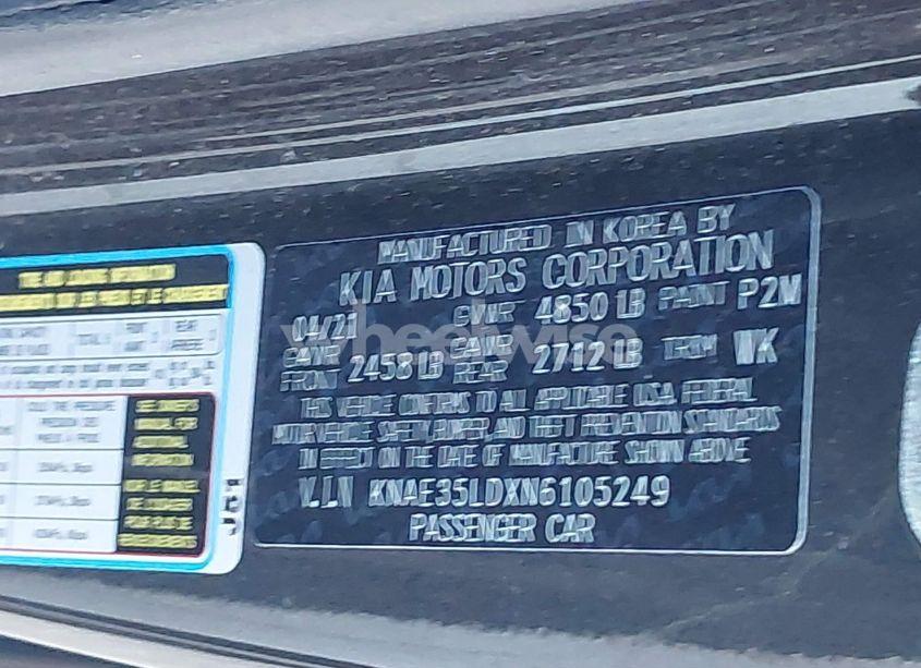 Photo 9 of 2022 Kia Stinger GT-LINE (VIN KNAE35LDXN6105249)