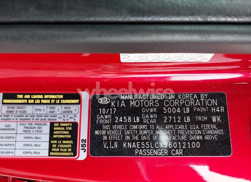 Photo 9 of 2018 Kia Stinger GT2 (VIN KNAE55LCXJ6012100)