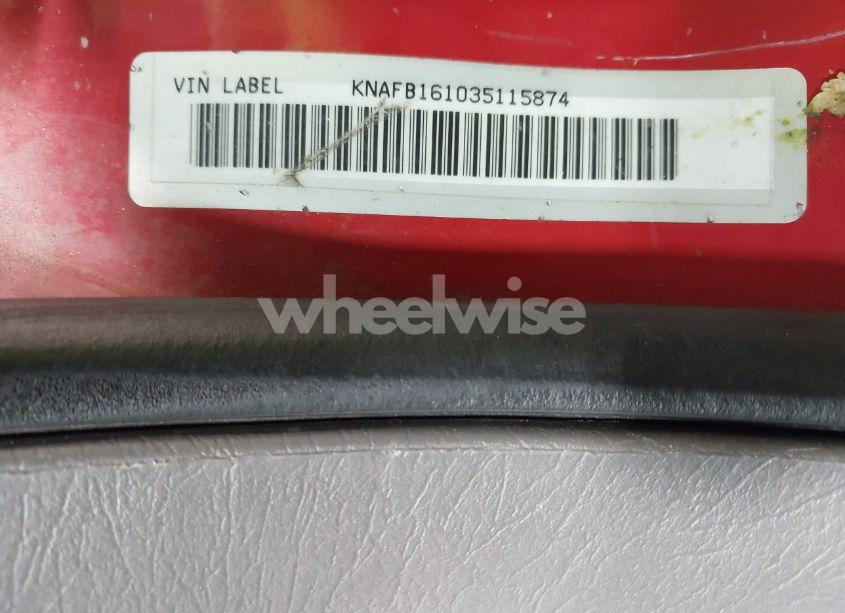 Photo 9 of 2003 Kia Spectra GS/GSX (VIN KNAFB161035115874)