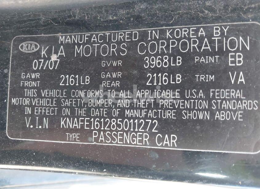 Photo 9 of 2008 Kia Spectra5 SX (VIN KNAFE161285011272)