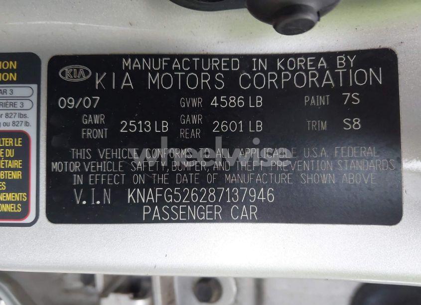 Photo 9 of 2008 Kia Rondo LX V6 (VIN KNAFG526287137946)