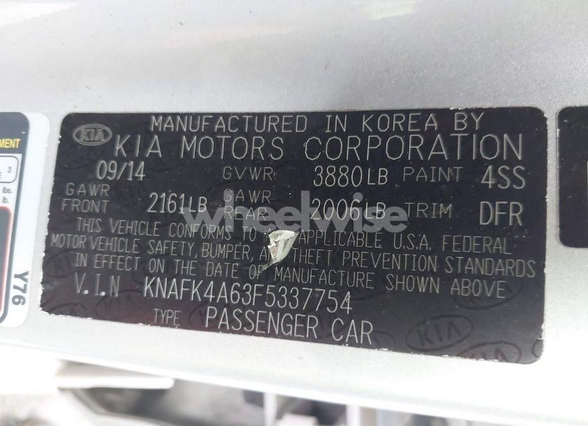 Photo 9 of 2015 Kia Forte LX (VIN KNAFK4A63F5337754)