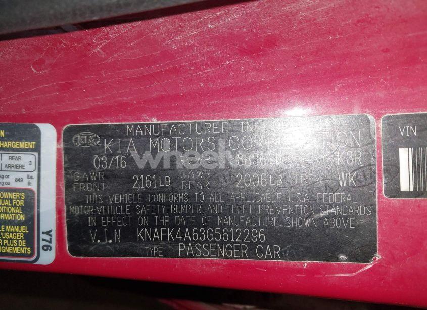 Photo 9 of 2016 Kia Forte LX (VIN KNAFK4A63G5612296)