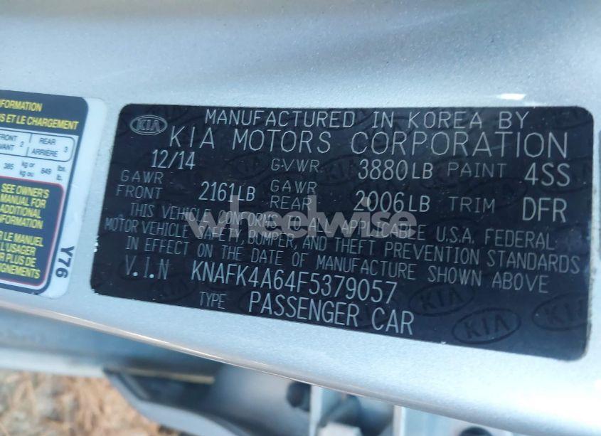 Photo 9 of 2015 Kia Forte LX (VIN KNAFK4A64F5379057)