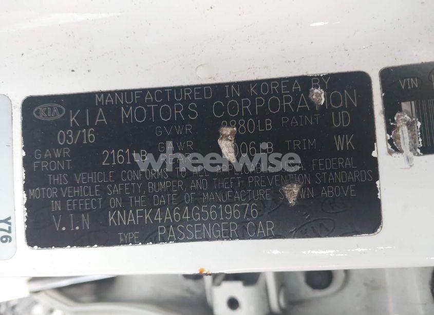 Photo 9 of 2016 Kia Forte LX (VIN KNAFK4A64G5619676)