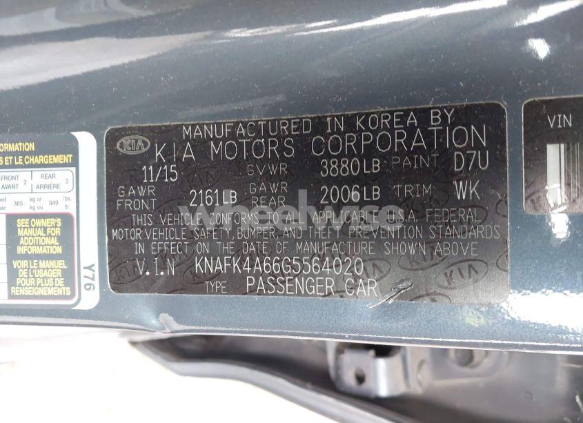 Photo 9 of 2016 Kia Forte LX (VIN KNAFK4A66G5564020)