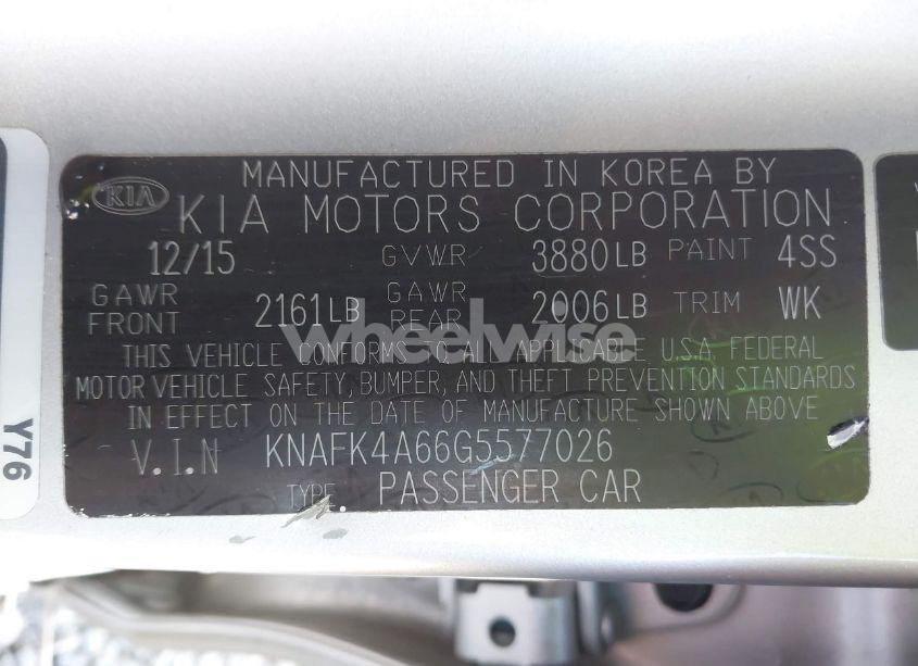 Photo 9 of 2016 Kia Forte LX (VIN KNAFK4A66G5577026)