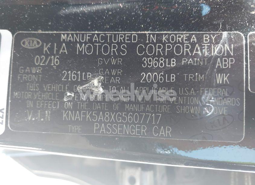 Photo 9 of 2016 Kia Forte LX (VIN KNAFK5A8XG5607717)