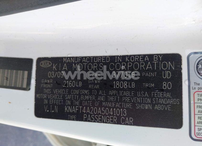 Photo 9 of 2010 Kia Forte LX (VIN KNAFT4A20A5041013)