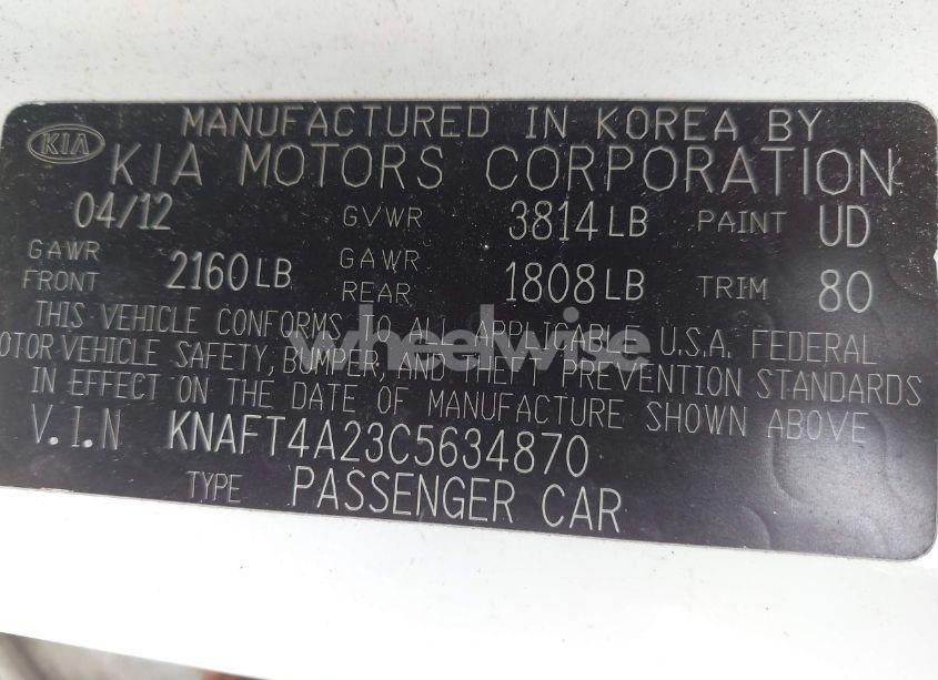 Photo 9 of 2012 Kia Forte LX (VIN KNAFT4A23C5634870)