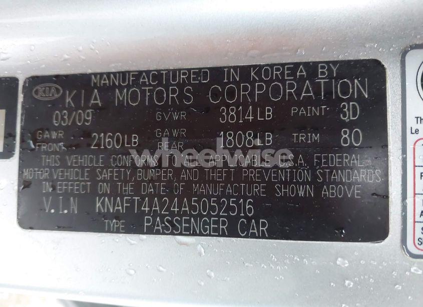 Photo 9 of 2010 Kia Forte LX (VIN KNAFT4A24A5052516)