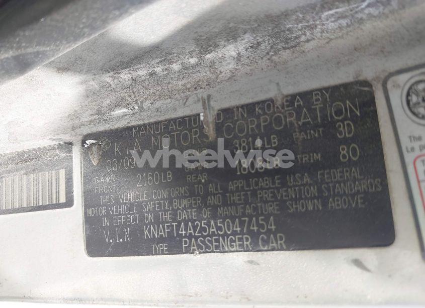 Photo 9 of 2010 Kia Forte LX (VIN KNAFT4A25A5047454)