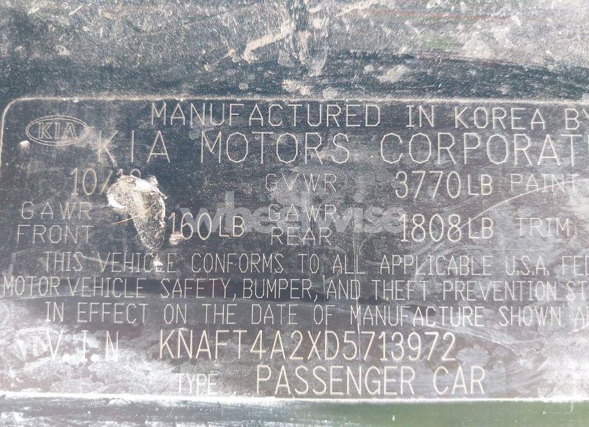 Photo 9 of 2013 Kia Forte LX (VIN KNAFT4A2XD5713972)