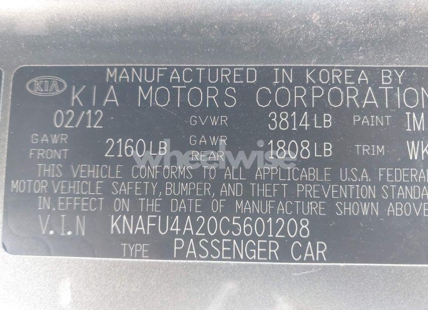 Photo 9 of 2012 Kia Forte EX (VIN KNAFU4A20C5601208)