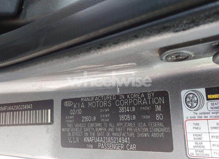 Photo 9 of 2010 Kia Forte EX (VIN KNAFU4A21A5214941)