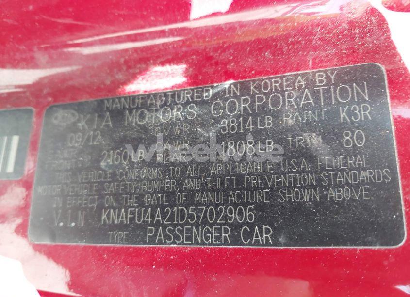 Photo 9 of 2013 Kia Forte EX (VIN KNAFU4A21D5702906)