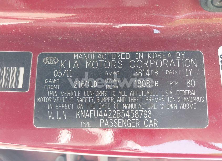 Photo 9 of 2011 Kia Forte EX (VIN KNAFU4A22B5458793)