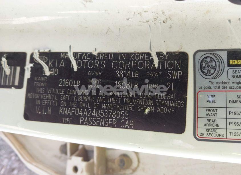 Photo 9 of 2011 Kia Forte EX (VIN KNAFU4A24B5378055)